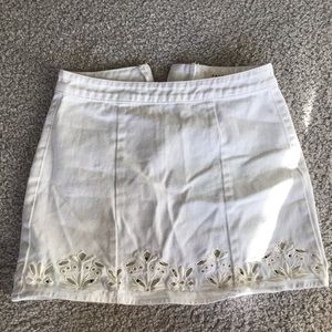 white skirt floral pacsun